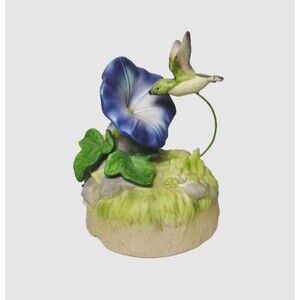 Enesco Hummingbird Music Box Animated Everything is Beautiful Beak Tip Missing